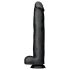 BUTTR Dingo - realistični džinovski dildo - 43 cm (crni)
