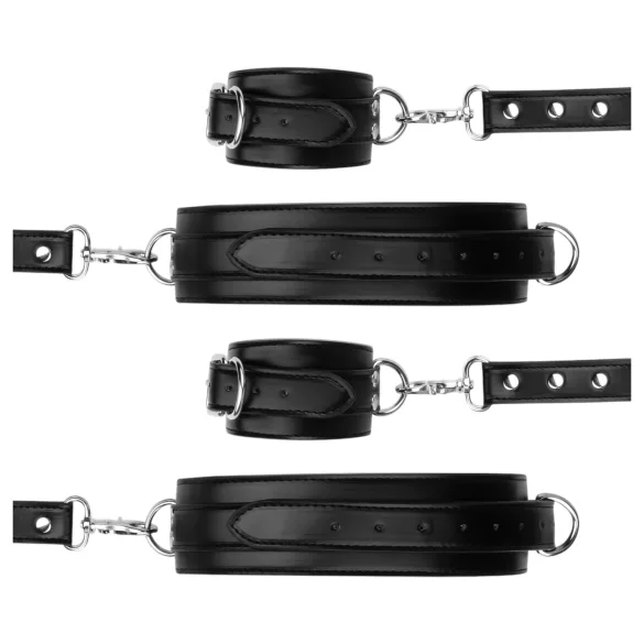 Bedroom Fantasies - lisice za zapešća i bedra - crne