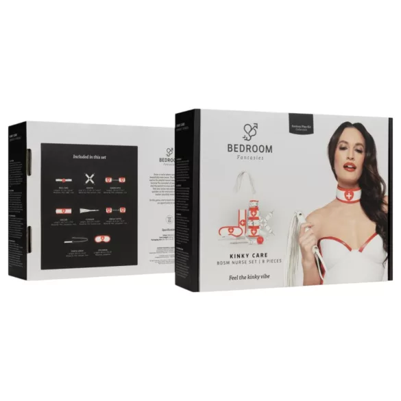 Bedroom Fantasies - kostim medicinske sestre 8 dijelova - crveno bijeli