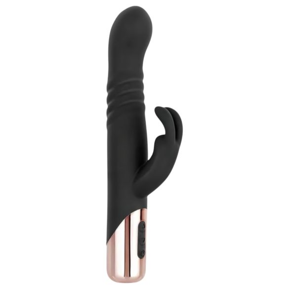 Rosy Gold - crni vibrator s klitoris stimulatorom