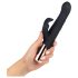 Rosy Gold - crni vibrator s klitoris stimulatorom
