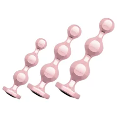 Rosy Gold - analni dildo set - ružičasto zlatna boja