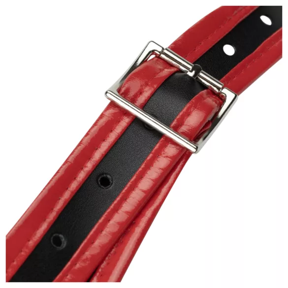 Easytoys - strap-on gaćice s trostrukim dildom - crne