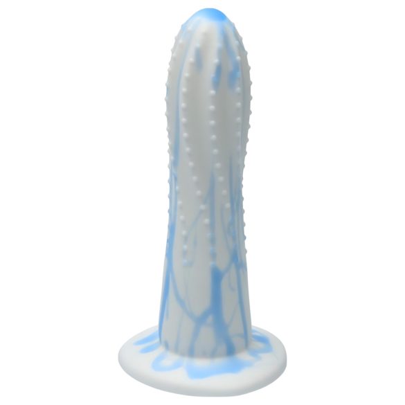 Ylva & Dite Prickly Pear - točkasti dildo (bijelo-plavi)