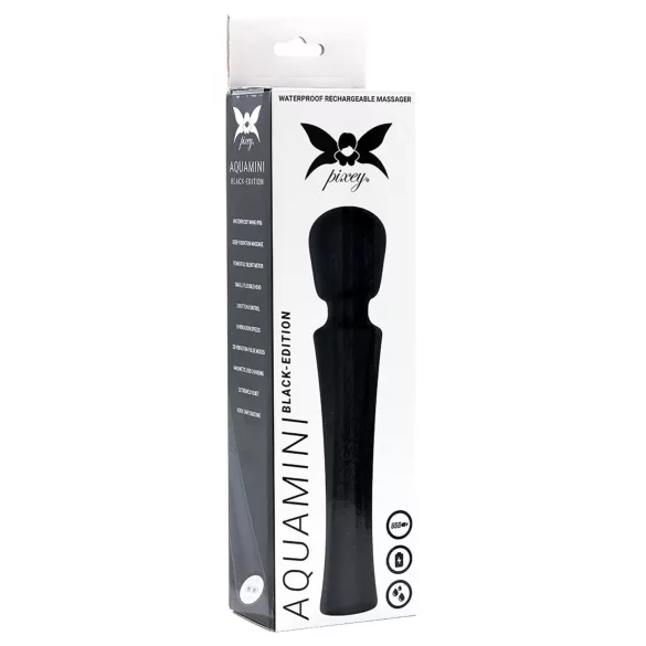 Pixey Aquamini - mini wand vibrator (crni)