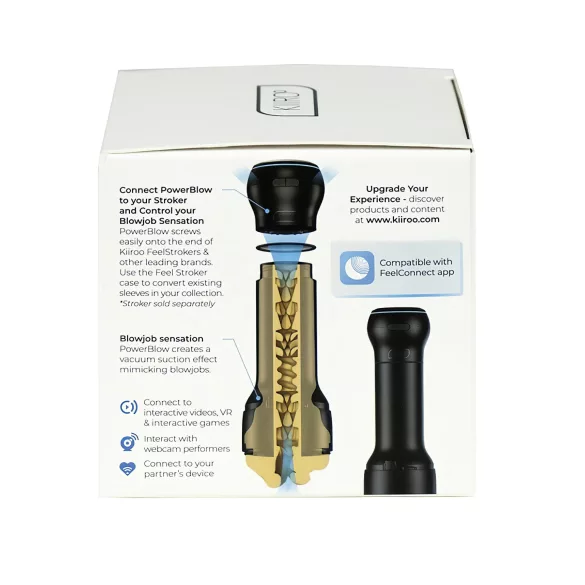 Kiiroo PowerBlow - masturbator sa usisnom funkcijom i pametnim dodatkom - crni