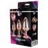 Sjajna Ljubav - set analnih čepova u obliku srca - rosegold (3 dijela)