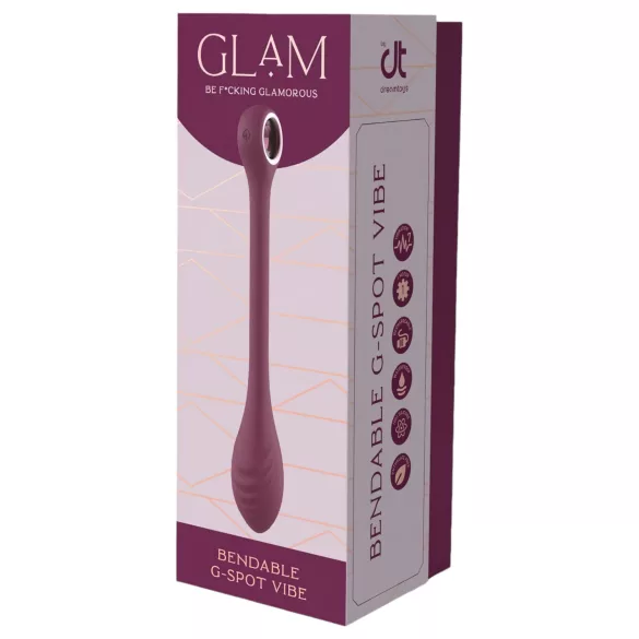 Glam - vodootporni G-točka vibrator na punjenje (ljubičasti)