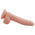 G. Dixx 7.6 - dildo sa vakuumom, s testisima - prirodan (19,5 cm)