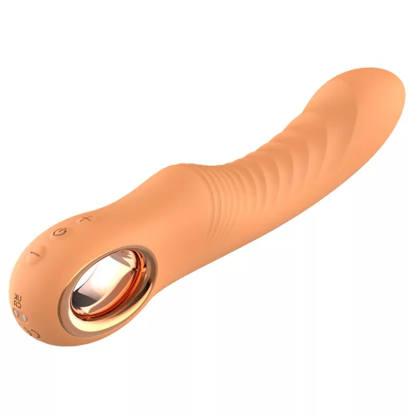 Glam - savitljivi rebrasti vibrator (breskvaste boje)