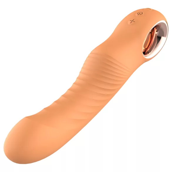 Glam - savitljivi rebrasti vibrator (breskvaste boje)