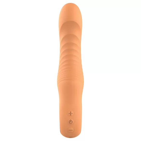 Glam - savitljivi rebrasti vibrator (breskvaste boje)