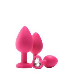   Flirts set za analni trening - analni dildo set (3 kom) - roza