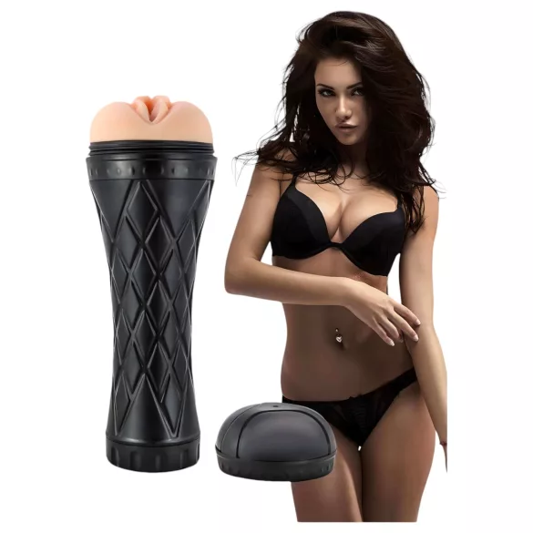 The Girl Next Door Tori - realistična umjetna vagina u futroli - bež-crna