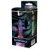 Glamour Glass - radio stakleni analni vibrator - valoviti (šareni)