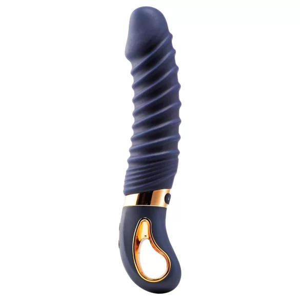 Goddess - rebrasti vibrator s grijanjem (tamno plavi)