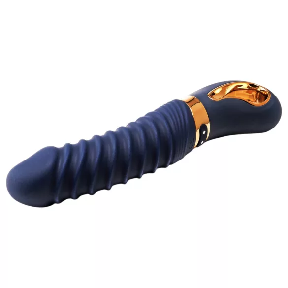 Goddess - rebrasti vibrator s grijanjem (tamno plavi)