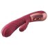 Dinky Jimmy K. Duo - akumulatorski vibrator s klitoralnim krakom (crveni)