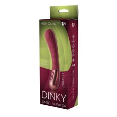   Dinky Jaimy D. Single - rebrasti vibrator G-točke na baterije (bordo)