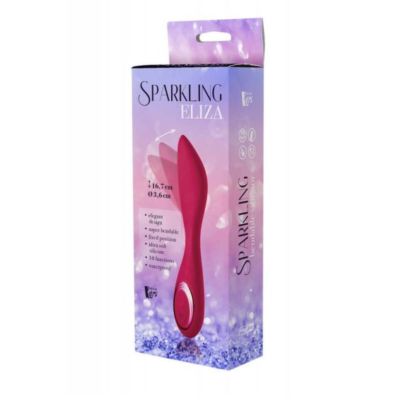 Sparkling Eliza - punjivi, savitljivi vibrator za jezik (crveni)