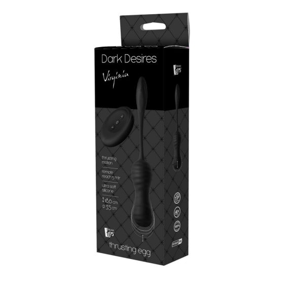 Dark Desires Virginia - na baterije, radio-upravljanje, lopta za guranje gejše (crna)