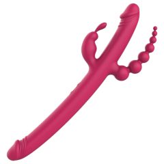   Dreamtoys Anywhere Pleasure Vibe - punjivi vibrator s 4 zupca (ružičasti)