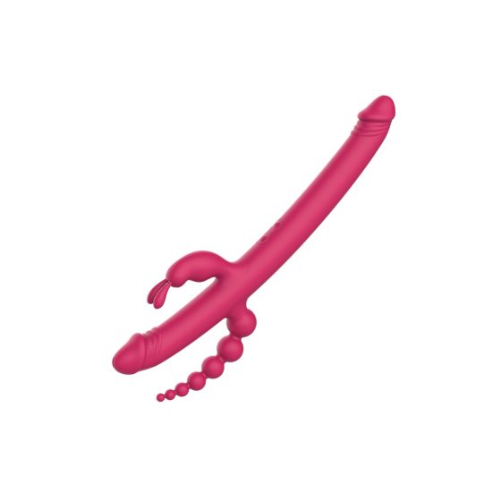 Dreamtoys Anywhere Pleasure Vibe - punjivi vibrator s 4 zupca (ružičasti)