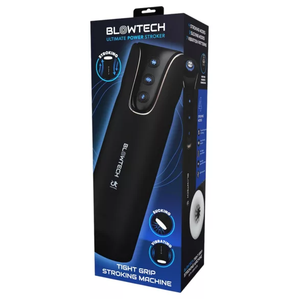 Dreamtoys Blowtech Tight Grip - vibratorni masturbator - crni