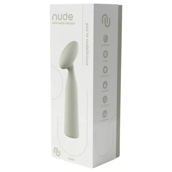 Nude Luna - mini wand vibrator na punjenje - siva