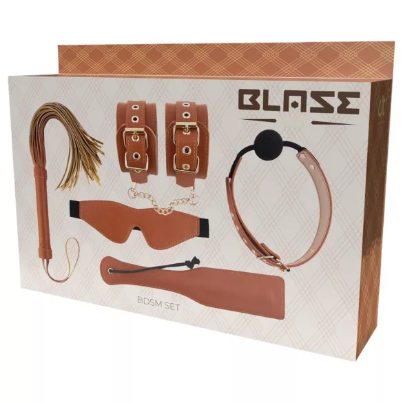 Blaze Elite - BDSM set za vezivanje - 5 dijelova - konjak