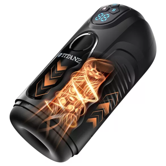 Titanz Ultimate Heat & Thrusting - automatski masturbator (crni)