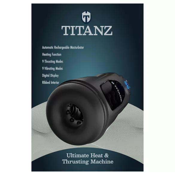 Titanz Ultimate Heat & Thrusting - automatski masturbator (crni)