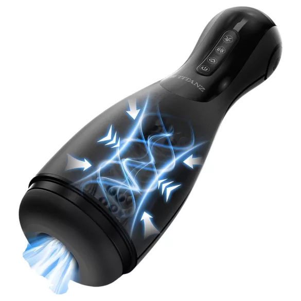 Titanz Ultimate Squeeze & Suck - automatski masturbator (crni)