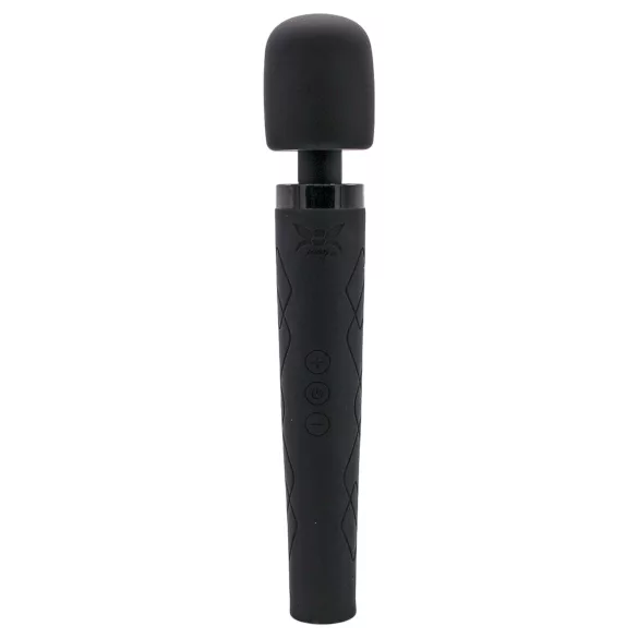 Pixey Deluxe Black Velvet - čarobni štapić vibrator L (crni)