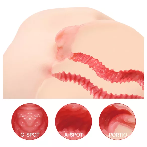 Kokos Vanilla 004 - realistični torzo masturbator - prirodna boja