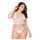 Coquette - čipkasti donji veš set - bijela (XL)