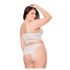Coquette - čipkasti donji veš set - bijela (XL)