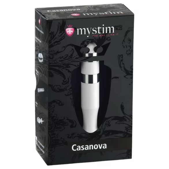 mystim Casanova - elektro dildo štap - bijela
