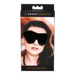 Sportski listovi - mekana, gumena maska za oči (crna)