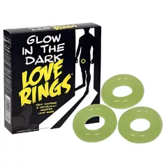 Love Rings - set svjetlećih erekcionih prstena - 3 komada