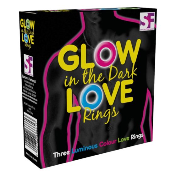Love Rings - set prstenova za penis koji svijetle u mraku (3 dijela)