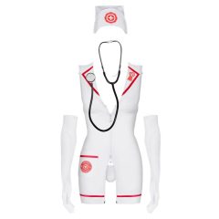   Obsessive Emergency - komplet kostima za medicinsku sestru - bijeli (S/M)