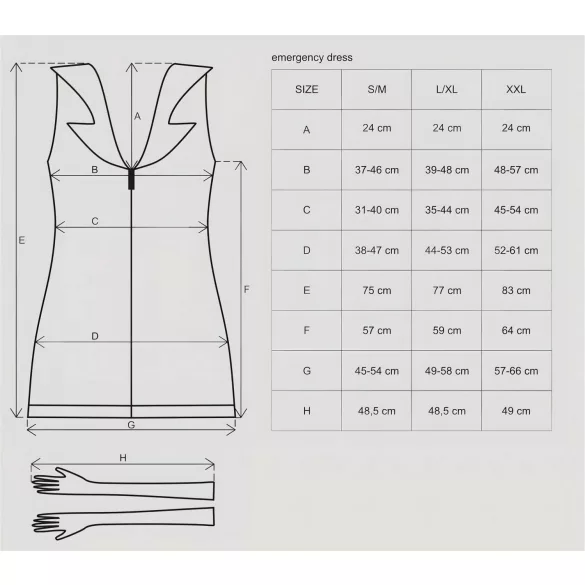 Obsessive - kostim medicinske sestre - komplet - bijela - S/M