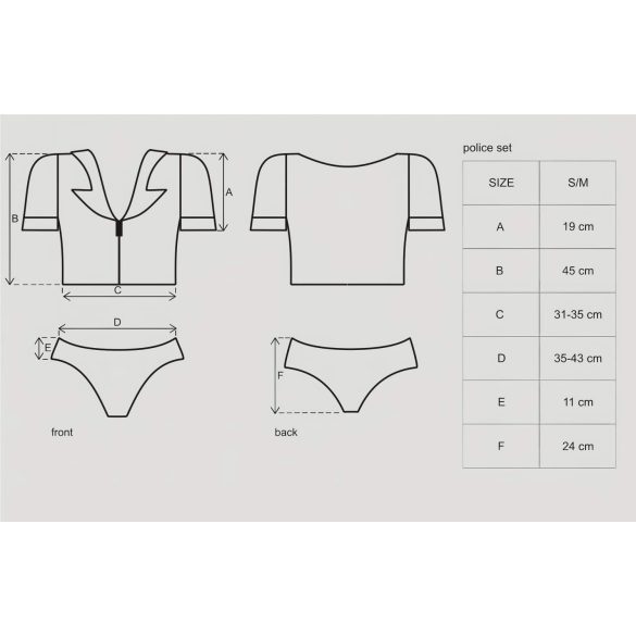Obsessive - kostim policajke - set - S/M