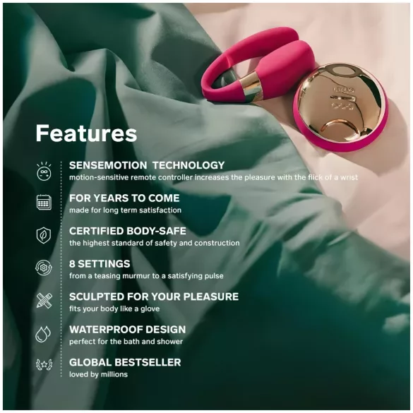 LELO Tiani 3 - vibrator za parove - silikon - roza