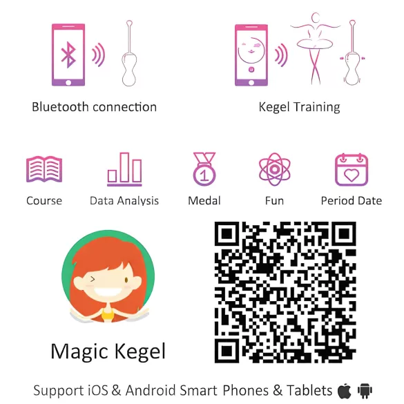 Magic Motion Kegel Master - vibratorna gejša kuglica upravljana aplikacijom (roza)