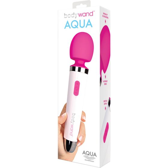 Bodywand Aqua Wand - vodootporni vibrator za masažu (bijelo-ružičasti)