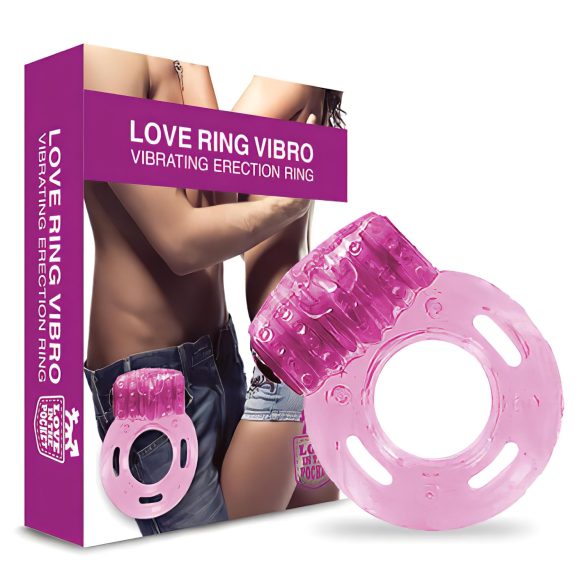 Love in the Pocket - jednokratni vibracijski prsten za penis (ružičasti)