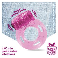  Love in the Pocket - jedan vibrirajući prsten za penis (roza)