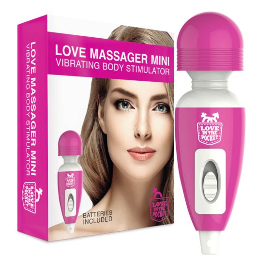 Love Wand - mini vibrator za masažu (ružičasti)